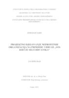 prikaz prve stranice dokumenta Projektno djelovanje neprofitnih organizacija na primjeru udruge "SOS Dječje selo Hrvatska"