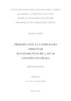 prikaz prve stranice dokumenta PRIREĐIVANJE ZA TAMBURAŠKI ORKESTAR SLAVENSKOG PLESA BR. 1, OP. 46 ANTONINA DVORAKA