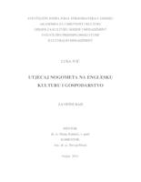 prikaz prve stranice dokumenta Utjecaj nogometa na englesku kulturu i gospodarstvo
