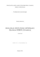 prikaz prve stranice dokumenta Ekologija vrsta roda večernjaci (Nyctalus) šišmiši (Chiroptera)