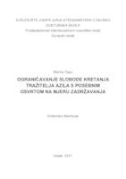 Ograničavanje slobode kretanja tražitelja azila s posebnim osvrtom na mjeru zadržavanja