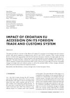 Impact of Croatian EU accession on its foreign trade and customs system