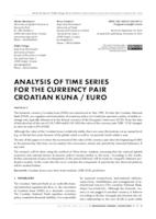 ANALYSIS OF TIME SERIES FOR THE CURRENCY PAIR CROATIAN KUNA / EURO