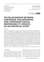 THE RELATIONSHIP BETWEEN CORPORATE VOLUNTEERING AND CORPORATE SOCIAL RESPONSIBILITY: RESULTS OF AN EMPIRICAL STUDY