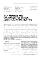 RISK ANALYSIS AND EVALUATION FOR CRITICAL LOGISTICAL INFRASTRUCTURE