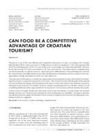 CAN FOOD BE A COMPETITIVE ADVANTAGE OF CROATIAN TOURISM?
