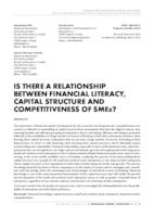 IS THERE A RELATIONSHIP BETWEEN FINANCIAL LITERACY, CAPITAL STRUCTURE AND COMPETITIVENESS OF SMEs?