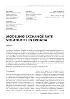 MODELING EXCHANGE RATE VOLATILITIES IN CROATIA