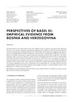 PERSPECTIVES OF BASEL III: EMPIRICAL EVIDENCE FROM BOSNIA AND HERZEGOVINA