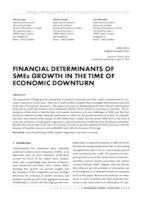 FINANCIAL DETERMINANTS OF SMEs GROWTH IN THE TIME OF ECONOMIC