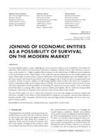 JOINING OF ECONOMIC ENTITIES AS A POSSIBILITY OF SURVIVAL ON THE MODERN MARKET