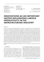 INNOVATIONS AS AN IMPORTANT FACTOR INFLUENCING LABOUR PRODUCTIVITY IN THE MANUFACTURING INDUSTRY