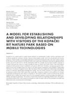 A model for establishing and developing relationships with visitors of the Kopački rit Nature Park based on mobile technologies