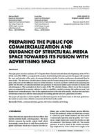 PREPARING THE PUBLIC FOR COMMERCIALIZATION AND GUIDANCE OF STRUCTURAL MEDIA SPACE TOWARDS ITS FUSION WITH ADVERTISING SPACE