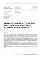 INTRODUCING THE INTERACTION APPROACH FOR SUCCESSFUL BUSINESS RELATIONSHIPS