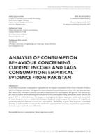 Analysis of consumption behaviour concerning current income and lags consumption: Empirical evidence from Pakistan