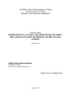 prikaz prve stranice dokumenta Komparativna analiza nezaposlenosti mladih u Hrvatskoj i Italiji u razdoblju od 2007. do 2014. godine.