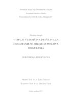 prikaz prve stranice dokumenta Utjecaj vlasništva društava za osiguranje na rizike iz poslova osiguranja  