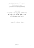 prikaz prve stranice dokumenta Eksternalizacija kao poluga konkurentnosti i razvoja  