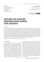 prikaz prve stranice dokumenta TESTING THE FACTOR PROPORTIONS MODEL FOR CROATIA