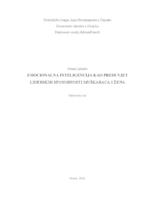 prikaz prve stranice dokumenta Emocionalna inteligencija kao preduvjet liderskih sposobnosti muškaraca i žena