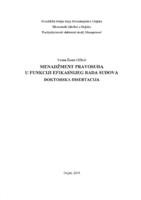 prikaz prve stranice dokumenta Menadžment pravosuđa u funkciji efikasnijeg rada sudova