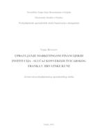 prikaz prve stranice dokumenta Upravljanje marketingom financijskih institucija - slučaj konverzije švicarskog franka u hrvatske kune