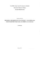 prikaz prve stranice dokumenta PRIMJENA DESKRIPTIVNE STATISTIKE U ANALIZIRANJU SEKUNDARNIH PODATAKA SLUŽBENE STATISTIKE