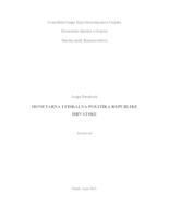 prikaz prve stranice dokumenta MONETARNA I FISKALNA POLITIKA REPUBLIKE HRVATSKE