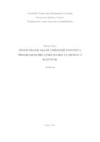 prikaz prve stranice dokumenta Financiranje malih i srednjih poduzeća programom Hrvatske banke za obnovu i razvitak