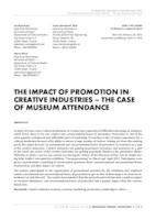prikaz prve stranice dokumenta THE IMPACT OF PROMOTION IN CREATIVE INDUSTRIES – THE CASE OF MUSEUM ATTENDANCE
