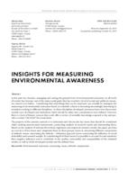 prikaz prve stranice dokumenta INSIGHTS FOR MEASURING ENVIRONMENTAL AWARENESS