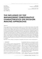 prikaz prve stranice dokumenta THE INFLUENCE OF TOP MANAGEMENT DEMOGRAPHIC CHARACTERISTICS ON DECISION MAKING APPROACHES