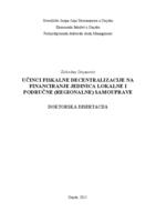 prikaz prve stranice dokumenta Učinci fiskalne decentralizacije na financiranje jedinica lokalne i područne (regionalne) samouprave