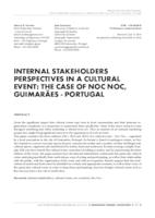 prikaz prve stranice dokumenta Internal stakeholders perspectives in a cultural event: The Case of Noc Noc, Guimarães - Portugal