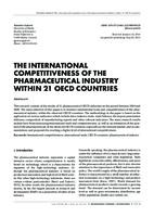 prikaz prve stranice dokumenta THE INTERNATIONAL COMPETITIVENESS OF THE PHARMACEUTICAL INDUSTRY WITHIN 21 OECD COUNTRIES