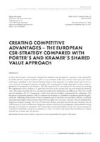 prikaz prve stranice dokumenta CREATING COMPETITIVE ADVANTAGES – THE EUROPEAN CSR-STRATEGY COMPARED WITH PORTER'S AND KRAMER'S SHARED VALUE APPROACH