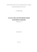 prikaz prve stranice dokumenta Analiza isplativosti proizvodnje električne energije