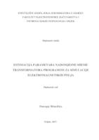 prikaz prve stranice dokumenta Estimacija paramatara nadomijesne sheme transformatora programom za simulacije elektromagnetskih polja