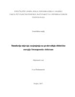 prikaz prve stranice dokumenta Simulacija utjecaja zasjenjenja na proizvodnju električne energije fotonaponske elektrane