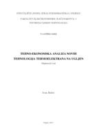 prikaz prve stranice dokumenta Tehno-ekonomska analiza novih tehnologija termoelektrana na ugljen