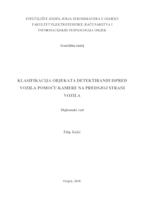 prikaz prve stranice dokumenta Klasifikacija objekata detektiranih ispred vozila pomoću kamere na prednjoj strani vozila