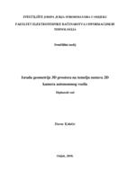 prikaz prve stranice dokumenta Izrada geometrije 3D prostora na temelju sustava 2D kamera autonomnog vozila