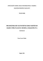 prikaz prve stranice dokumenta Projektiranje i konstrukcijsko rješenje radio-upravljanog modela zrakoplova