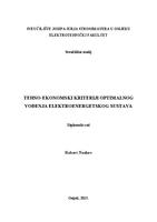 prikaz prve stranice dokumenta Tehno-ekonomski kriteriji optimalnog  vođenje elektroenergetskog sustava