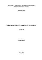 prikaz prve stranice dokumenta Java aplikacija za reprodukciju glazbe
