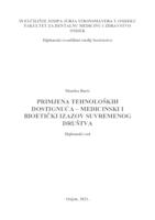 prikaz prve stranice dokumenta Primjena tehnoloških dostignuća - medicinski i bioetički izazov suvremenog društva