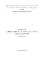 prikaz prve stranice dokumenta Cyberbullying u dobi od 12. do 14.godine života