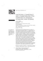 EMOTIONAL COMPETENCE  AND COMBAT-RELATED PTSD  SYMPTOMS IN CROATIAN  HOMELAND WAR VETERANS