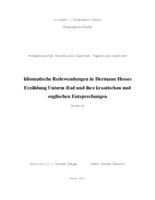 prikaz prve stranice dokumenta Idiomatische Redewendungen in Hermann Hesses Erzählung Unterm Rad und ihre kroatischen und englischen Entsprechungen